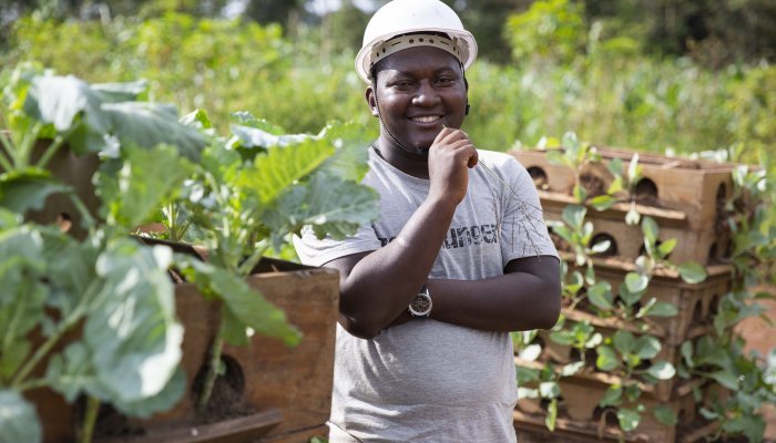 Paul Matovu, social entrepreneur and founder of Vertical and Micro Gardening in Uganda.